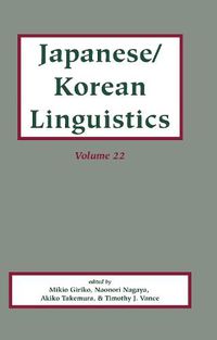 Cover image for Japanese/Korean Linguistics, Vol. 22