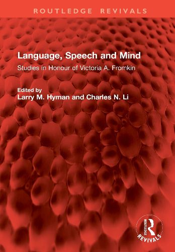 Cover image for Language, Speech and Mind