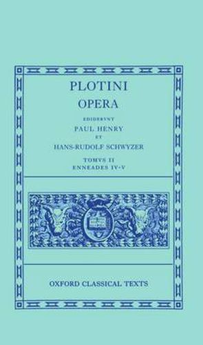 Cover image for Plotinus Opera