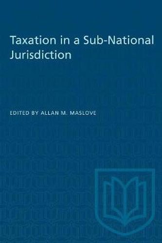 Taxation in a Sub-National Jurisdiction