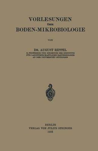 Cover image for Vorlesungen UEber Boden-Mikrobiologie