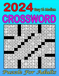 Cover image for 2024 Easy To Medium Crossword Puzzle For Adults