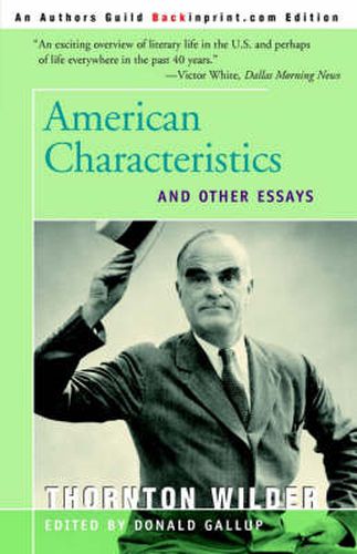 Cover image for American Characteristics and Other Essays