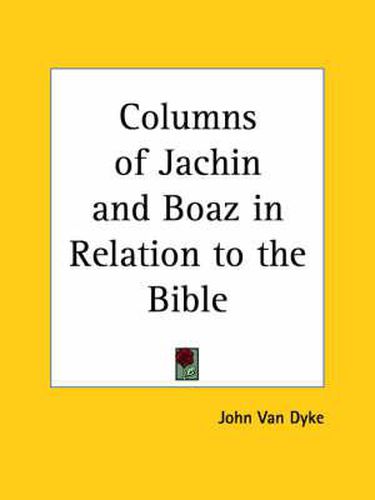 Cover image for Columns of Jachin