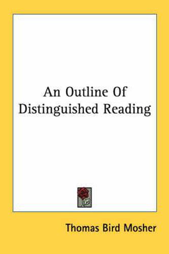 Cover image for An Outline of Distinguished Reading