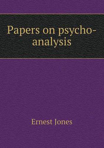 Cover image for Papers on Psycho-Analysis