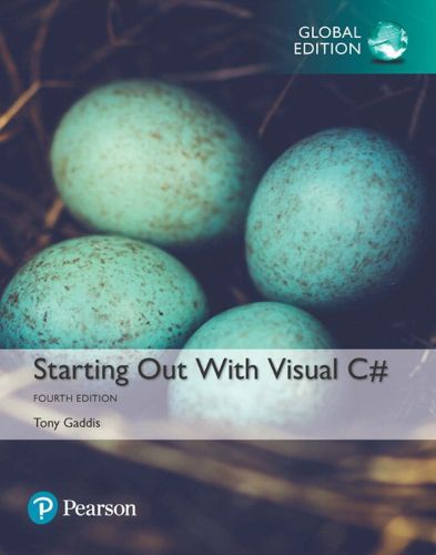 Cover image for Starting out with Visual C#, Global Edition