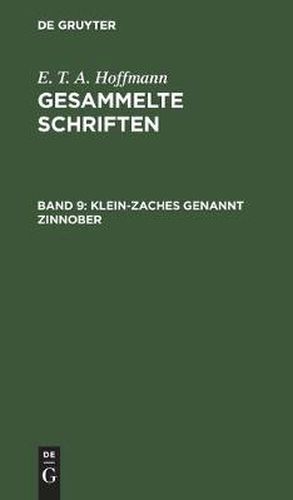 Cover image for Klein-Zaches Genannt Zinnober