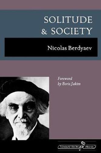 Cover image for Solitude and Society