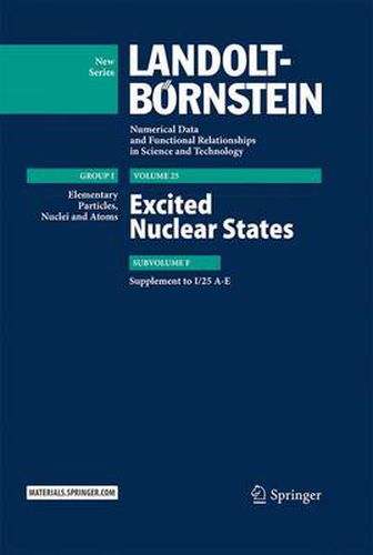 Cover image for Excited Nuclear States: Supplement to I/25 A-E