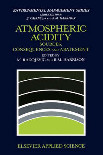 Cover image for Atmospheric Acidity: Sources, consequences and abatement