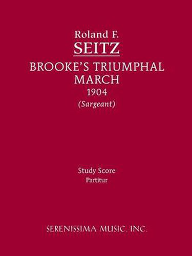 Cover image for Brooke's Triumphal March: Study Score