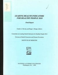 Cover image for Leading Health Indicators for Healthy People 2010: Final Report