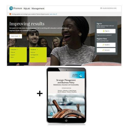 Cover image for Strategic Management and Business Policy: Globalization, Innovation and Sustainability, Global Edition -- MyLab Management with Pearson eText