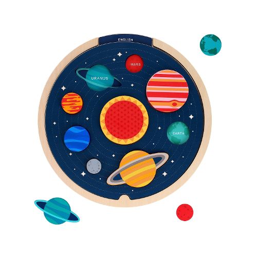 Cover image for Multi-Language Solar System Wooden Tray Puzzle