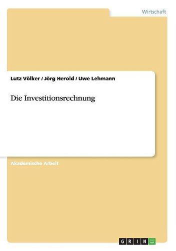 Cover image for Die Investitionsrechnung