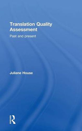 Cover image for Translation Quality Assessment: Past and present