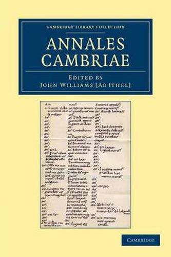 Cover image for Annales Cambriae