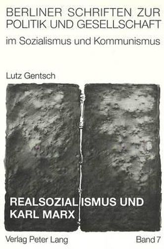 Cover image for Realsozialismus Und Karl Marx: Die Stalinismus-Legende