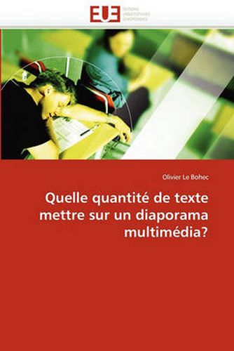 Cover image for Quelle Quantit de Texte Mettre Sur Un Diaporama Multimdia?