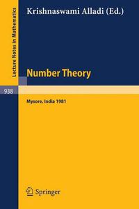 Cover image for Number Theory: Proceedings of the Third Matscience Conference Held at Mysore, India, June 3-6, 1981