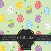 Cover image for Easter Eggs Scrapbook Paper Pad: Holiday Pattern 8x8 Decorative Paper Design Scrapbooking Kit for Cardmaking, DIY Crafts, Creative Projects