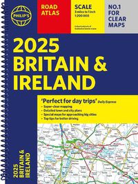 Cover image for 2025 Philip's Road Atlas Britain and Ireland
