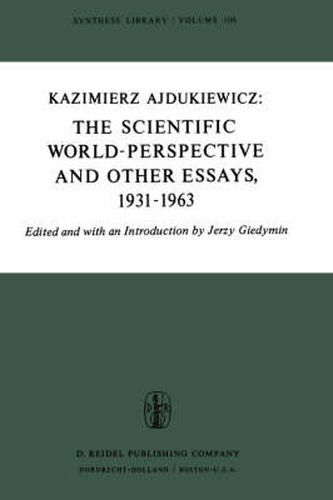 Cover image for The Scientific World-Perspective and Other Essays, 1931-1963