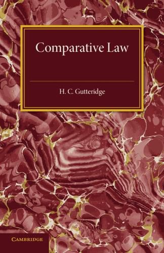 Cover image for Comparative Law: An Introduction to the Comparative Method of Legal Study and Research