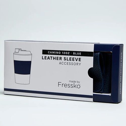 Cover image for Navy Leather Sleeve Camino - 12oz