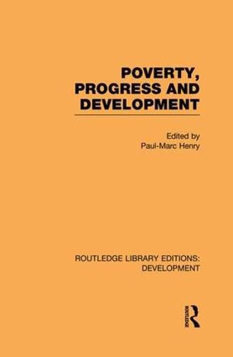 Cover image for Poverty, Progress and Development