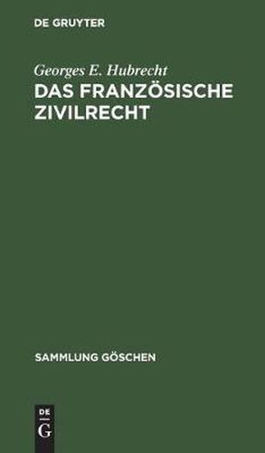 Cover image for Das franzoesische Zivilrecht