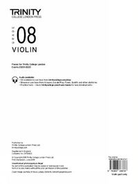 Cover image for Trinity College London Violin Exam Pieces From 2020: Grade 8 (part only)