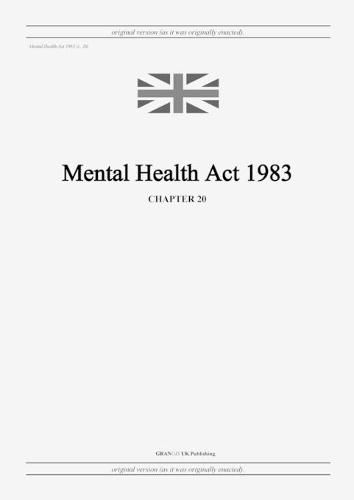 Cover image for Mental Health Act 1983 (c. 20)