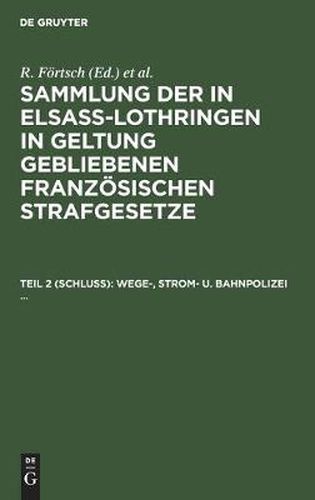 Cover image for Wege-, Strom- U. Bahnpolizei ...