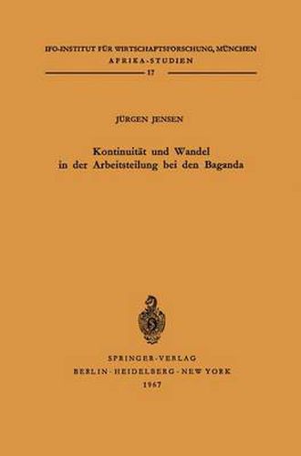 Cover image for Kontinuitat und Wandel in der Arbeitsteilung bei den Baganda