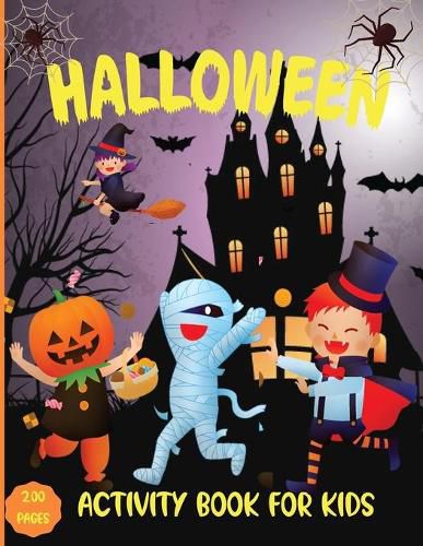 Cover image for Halloween Activity Book for kids: Coloring, Scissors Skills and Dot Markers Workbook for kidsHalloween coloring and activity book for toddlers and kids