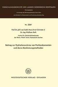 Cover image for Beitrag Zur Hydrationswarme Von Portlandzementen Und Deren Bestimmungsmethoden