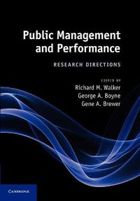 Cover image for Public Management and Performance: Research Directions