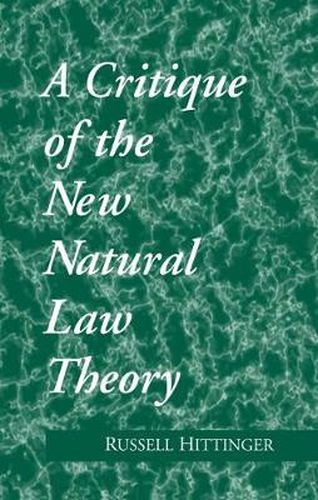 Cover image for Critique of the New Natural Law Theory
