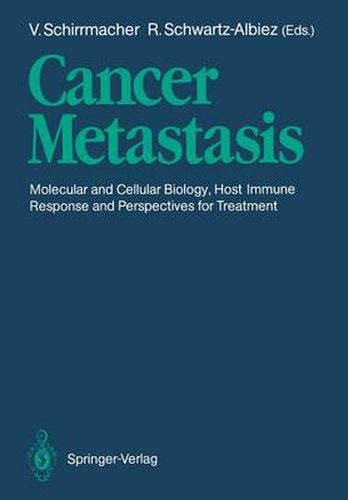 Cover image for Cancer Metastasis: Molecular and Cellular Biology, Host Immune Responses and Perspective for Treatment