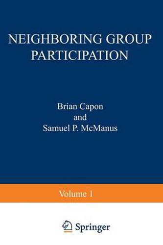 Cover image for Neighboring Group Participation: Volume 1 Withdrawn