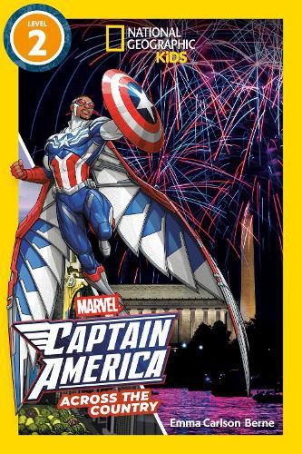 Cover image for Marvel's Captain America Across the Country (National Geographic Kids Readers, Level 2)