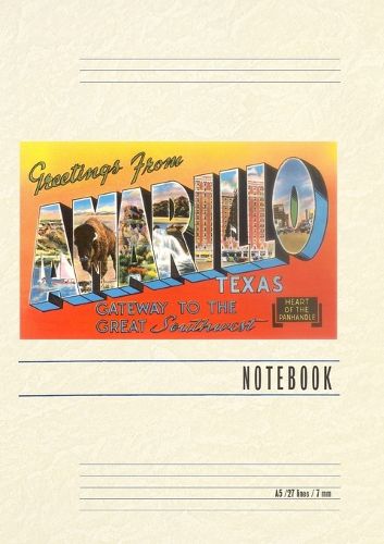 Cover image for Vintage Lined Notebook Greetings from Amarillo, Texas