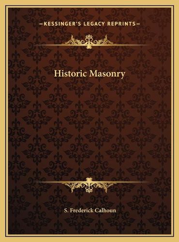 Cover image for Historic Masonry