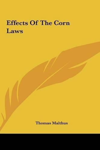 Cover image for Effects of the Corn Laws