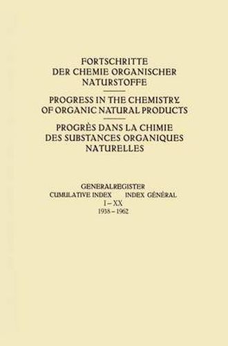 Generalregister / Cumulative Index / Index General I-XX (1938-1962)