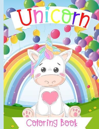 Cover image for Unicorn Coloring Book: Very Cute Unicorn coloring Book for Kids ages 4-8