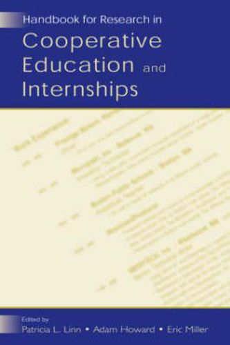 Cover image for Handbook for Research in Cooperative Education and Internships