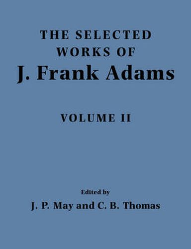 Cover image for The Selected Works of J. Frank Adams